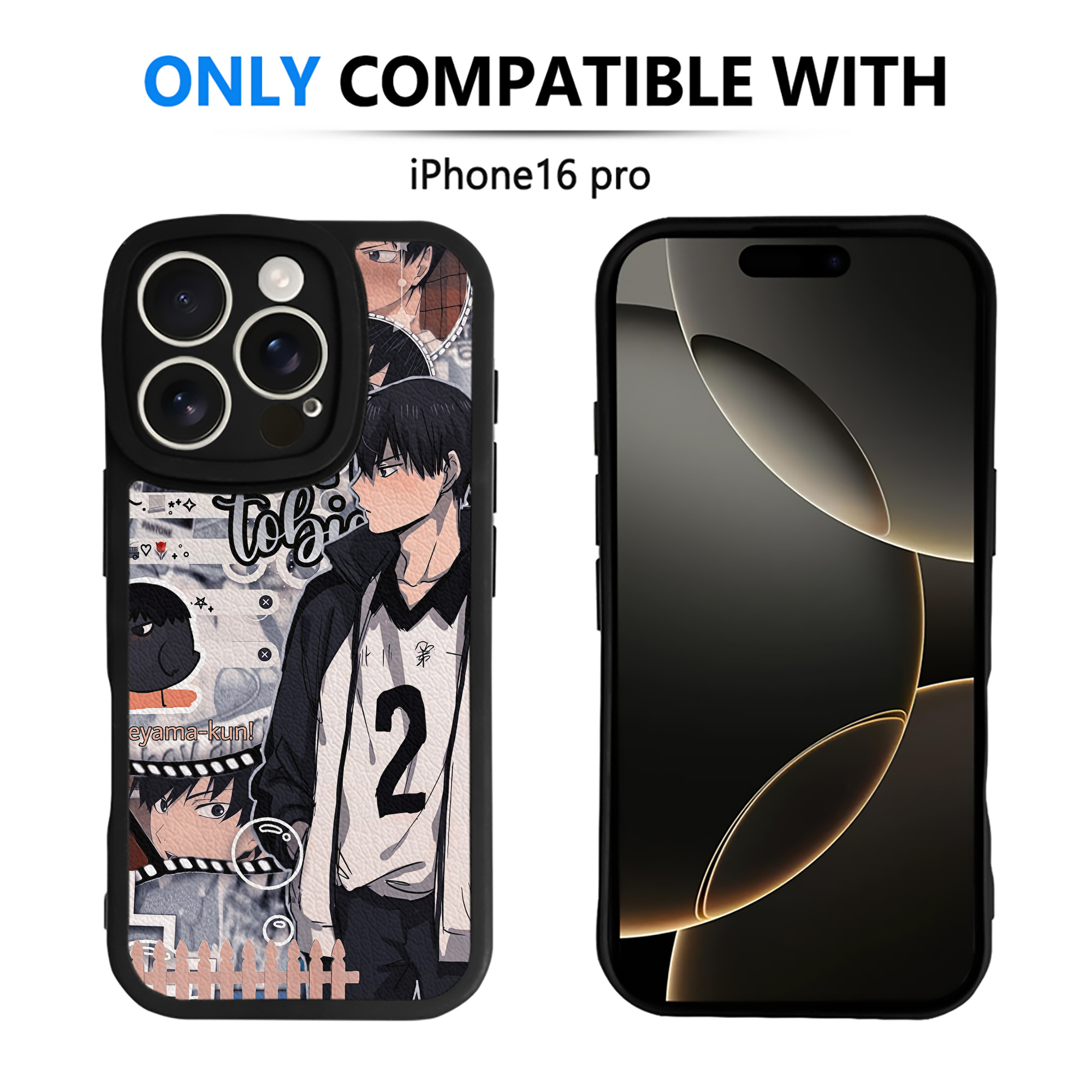 （画像用） ハイキュー!! Haikyu!! 【iPhone 16シリーズ対応】シリコンスマホケース（レザー調） 材質：シリコン